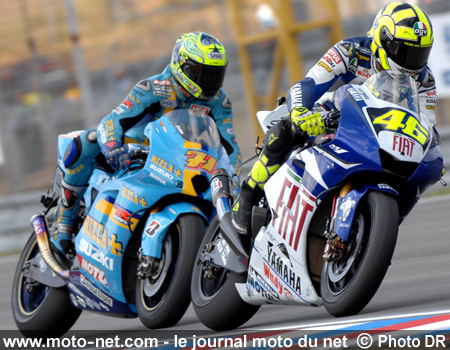 Valentino Rossi et Chris Vermeulen - Grand Prix MotoGP de République Tchèque 2007 : le tour par tour sur Moto-Net.Com