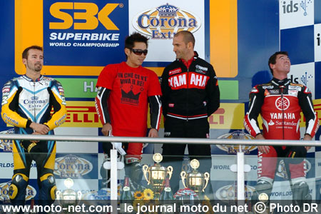 1er Noriyuki Haga, 2ème Max Biaggi et 3ème Troy Corser - Les manches Superbike et Supersport d'Allemagne 2007 à Lausitzring sur Moto-Net.Com
