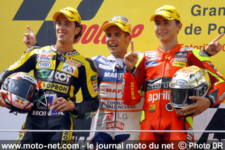 1er Alvaro Bautista, 2ème Andrea Dovizioso et 3ème Jorge Lorenzo - Grand Prix Moto du Portugal 2007 : le tour par tour sur Moto-Net.Com