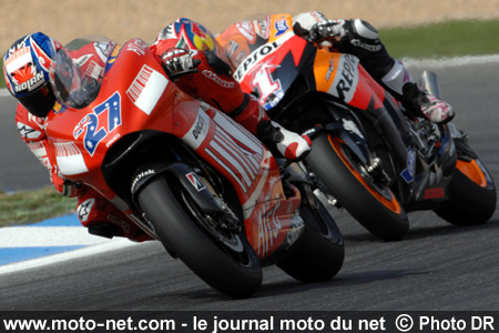  Casey Stoner et Nicky Hayden - Grand Prix Moto du Portugal 2007 : le tour par tour sur Moto-Net.Com