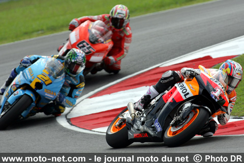 Nicky Hayden, John Hopkins et Loris Capirossi - Grand Prix Moto de Malaisie 2007 : le tour par tour sur Moto-Net.Com