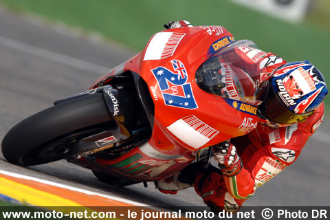 Casey Stoner - Essais Valence : Le MotoGP 2007 n'est plus : Viva 2008 !