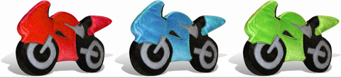 Noël motard : une moto en peluche pour les tout petits