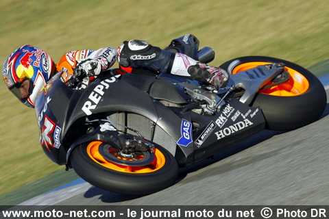 Nicky Hayden - Essais MotoGP à Jerez : les Honda Repsol clôturent l'année 2007 en beauté