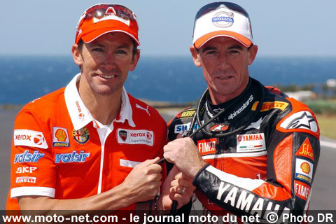 Troy Bayliss et Troy Corser - Épreuve Mondial Superbike et Supersport Phillip Island 2008 : la présentation sur Moto-Net.Com