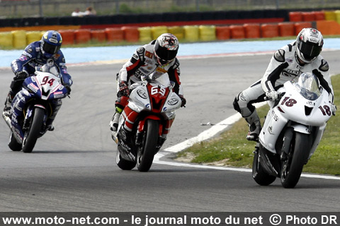 David Perret, Julien Enjolras et Mathieu Ginès - Deuxième épreuve du Championnat de France Superbike 2008 à Nogaro