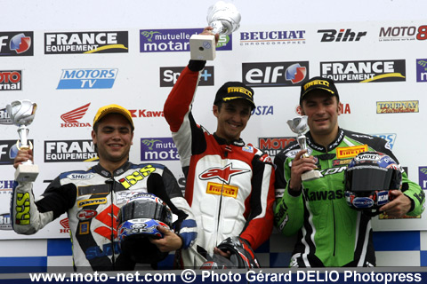  Superbike : Thomas Metro 1er, Emeric Jonchière 2ème et Erwan Nigon 3ème - Troisième épreuve du Championnat de France Superbike 2008 au Vigeant