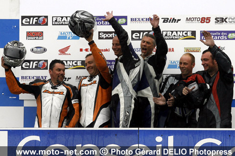 Side Car : Le Bail/Chaigneau 1er, Derenoncourt/Romand 2ème et Marzelle/Lavidalie 3ème - Troisième épreuve du Championnat de France Superbike 2008 au Vigeant