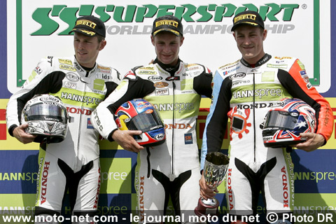 Jonathan Rea 1er, Andrew Pitt 2ème et Joshua Brookes 3ème - Mondial Superbike République Tchèque 2008 : Un nouveau week-end Baylisstic !