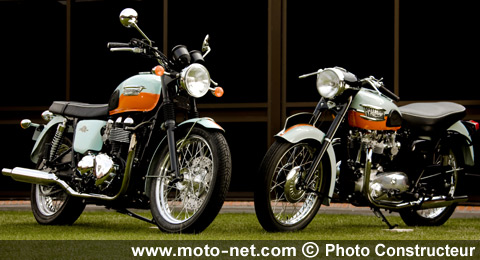 T100 50th Anniversary de 2009 et T120 de 1959 - Triumph présente ses nouveautés 2009... et 2010 ! 