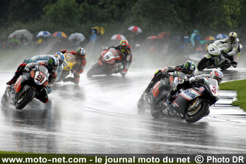 Biaggi, Crutchlow, Haslam, Sykes, Ellison, Walker et Checa - Mondial Superbike Europe 2008 : Racing in the rain