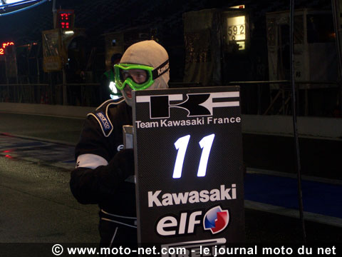 La Kawasaki n°11 remonte pour figurer à la 5ème place à 8h30