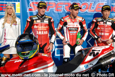 Troy Corser, Troy Bayliss et Noriyuki Haga - Mondial Superbike Italie 2008 : Sacré Bayliss !