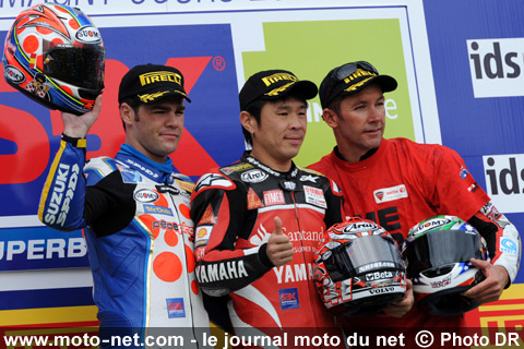 Noriyuki Haga 1er, Fonsi Nieto 2ème et Troy Bayliss 3ème - Mondial Superbike France 2008 - Le retour des deux rois australiens !