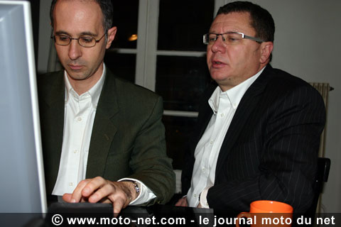 Tchat en direct avec Jacques Bolle, président de la Fédération française de motocyclisme (FFM). Pierre Bonneville (à gauche) et Jacques Bolle (à droite). 
