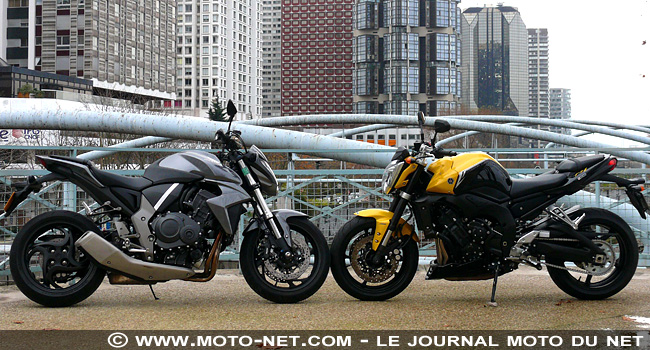 Face à face Honda CB 1000 R - Yamaha FZ1 : duel chez les 1000 !