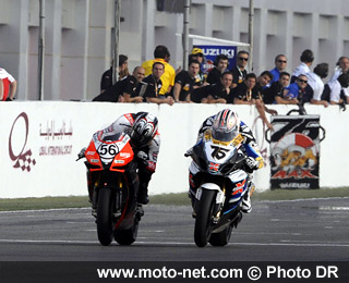 Shinya Nakano et Max Neukirchner - Mondial Superbike Qatar 2009 : Spies dégaine et fait le hold up en Mondial Superbike !