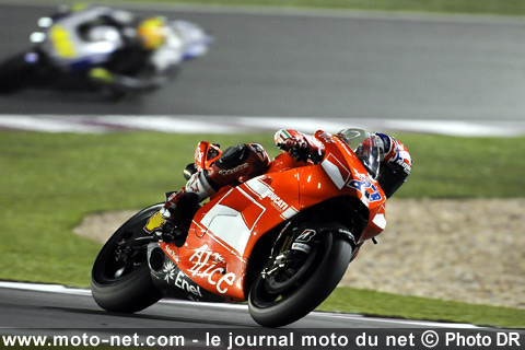 Casey Stoner et Valentino Rossi - Le Grand Prix du Qatar MotoGP 2009 : Stoner fait la passe de trois !  