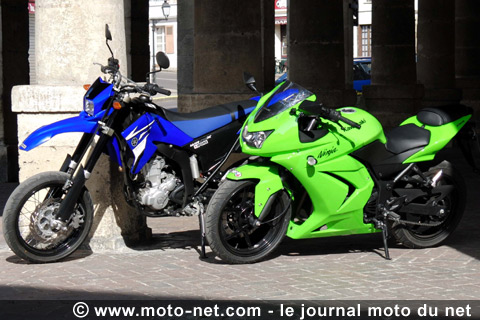 Kawasaki Ninja 250 R et Yamaha WR 250 X face à face : Le sport à la sauce deux et demie !