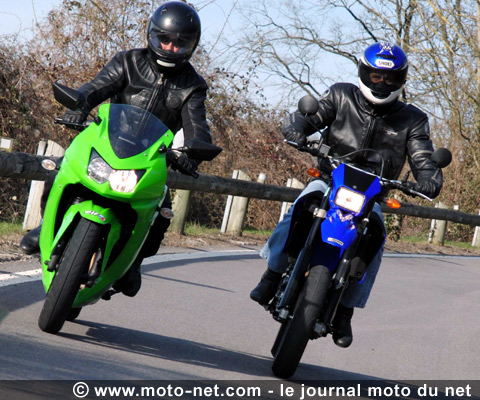 Kawasaki Ninja 250 R et Yamaha WR 250 X face à face : Le sport à la sauce deux et demie !