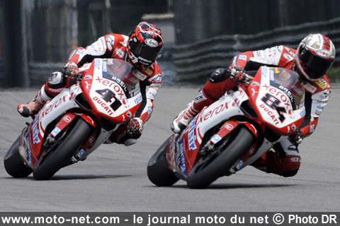 Michel Fabrizio et Noriyuki Haga - Mondial Superbike Italie Monza 2009 : Le sort s'acharne sur les leaders à Monza