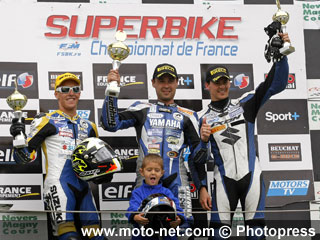 Championnat de France SBK 2009 à Magny-Cours : podium 1ère course Superbike