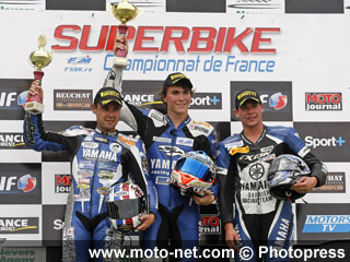 Championnat de France SBK 2009 à Magny-Cours : podium 2ème course Superbike