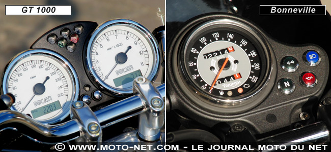 Face à face GT 1000 Touring / Nouvelle Bonneville : un oeil dans le rétro