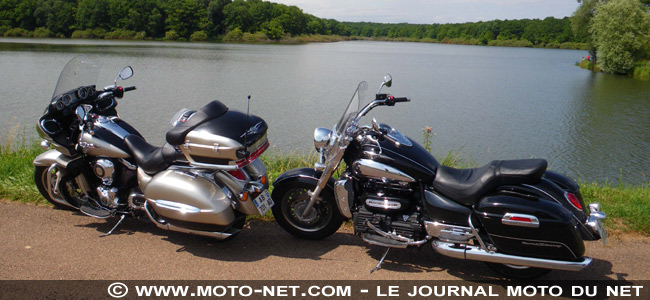 Face à Face Kawasaki VN 1700 Voyager / Triumph Rocket III Touring : 4 000 cc pour les vacances !