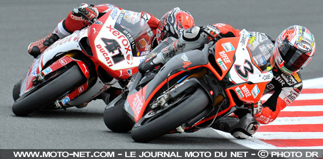 Biaggi et Haga - Mondial Superbike France 2009 : Haga conserve l'avantage à Magny-Cours