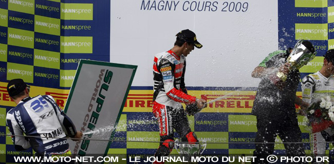 Lascorz 1er, Crutchlow 2ème et Sofuoglu 3ème - Mondial Superbike France 2009 : Haga conserve l'avantage à Magny-Cours