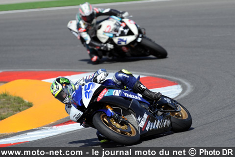 Cal Crutchlow et Garry McCoy -  Mondial Superbike Portugal 2009 : Cal Crutchlow est champion du monde de Supersport!