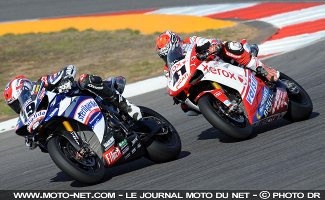 Ben Spies et Noriyuki Haga -  Mondial Superbike Portugal 2009 : Ben Spies est champion du monde de Superbike !