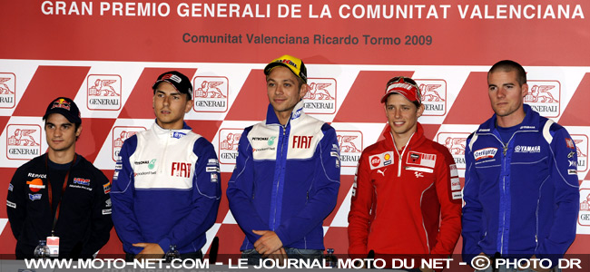 Pedrosa, Lorenzo, Rossi, Stoner et Spies - This is it : La saison 2009 de MotoGP se clôt dimanche !