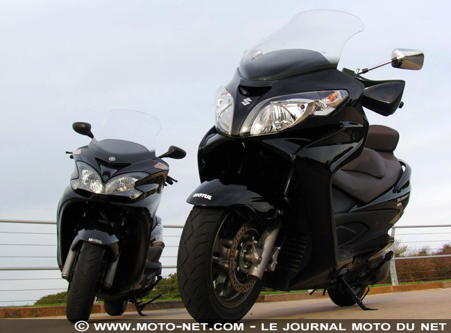 Duel Suzuki Burgman 400 Z / Yamaha Majesty 400 : du rififi chez les commuters !