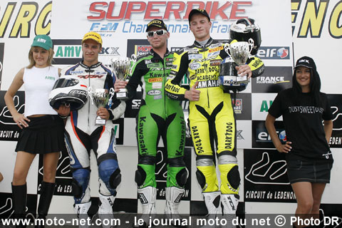 Championnat de France Superbike : podium Supersport à Lédenon