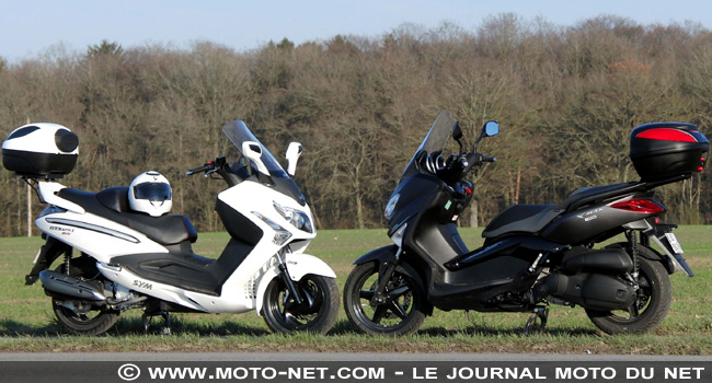 Duel scooters 125 : Sym GTS EFI vs Yamaha X-Max ABS Business