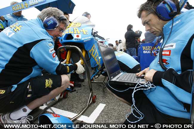 Randy de Puniet teste la Suzuki GSV-R à Valence