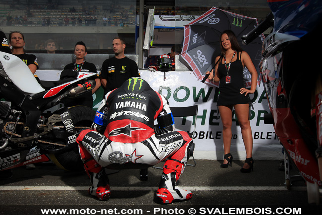 Galerie photos 24H Moto du Mans 2014 : 04 - grille de départ et Playboy girls