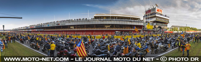 Plusieurs milliers de motards à Barcelone pour l'indépendance de la Catalogne