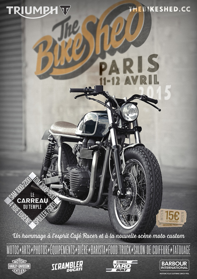 Bike Shed Paris 2015 : le Carreau du Temple célèbre la préparation moto
