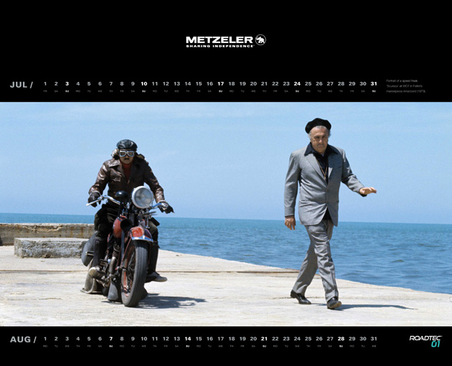 Le calendrier Metzeler 2016 retrace l'histoire de la moto au cinéma