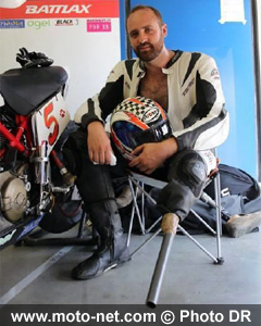 Benjamin Saglio, pilote moto handicapé pour le team MRH45