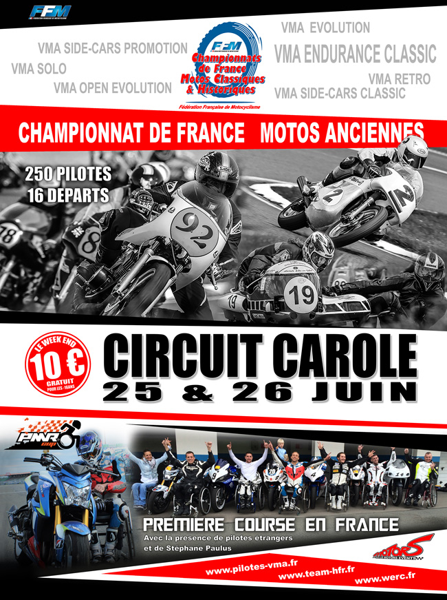 Championnat de France motos anciennes ce week-end à Carole
