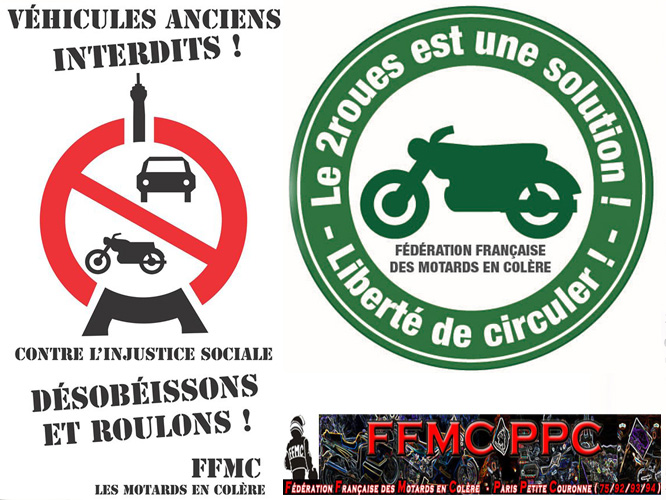La FFMC lance sa propre vignette contre l'interdiction des motos dans Paris