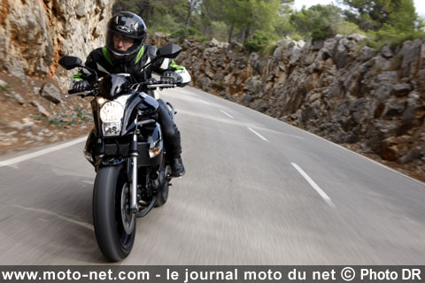 Essai Kawasaki ER-6N 2009 : peaufinée pour mieux régner !