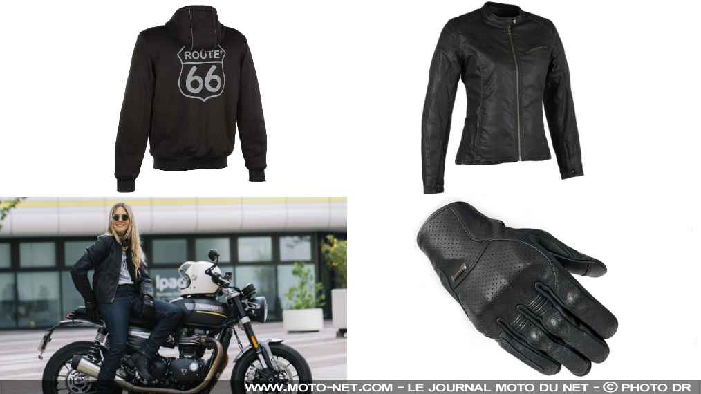 Des équipements moto Route 66 chez All One 

All One (marque Dafy Moto) dévoile une nouvelle collection de vêtements moto avec le logo officiel de la célèbre Route 66 qui traverse les États-Unis. Parmi ces équipements tendance rétro : des gants en cuir, des jeans, un sweat et un blouson en cuir pour motardes. Présentation.
