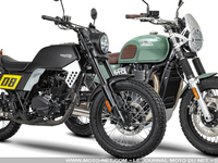 Brixton prévoit un gros scrambler, un mid-trail et des petites flat-track