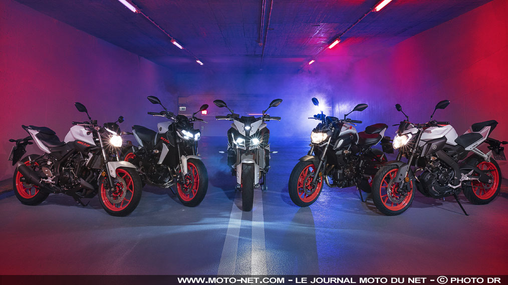 Les roadsters Yamaha MT 2019 voient rouge (fluo) !