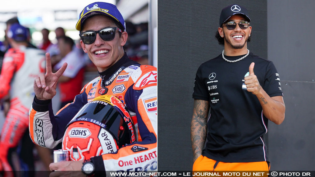 Marc Marquez et Lewis Hamilton prêts pour un duel MotoGP/F1 !